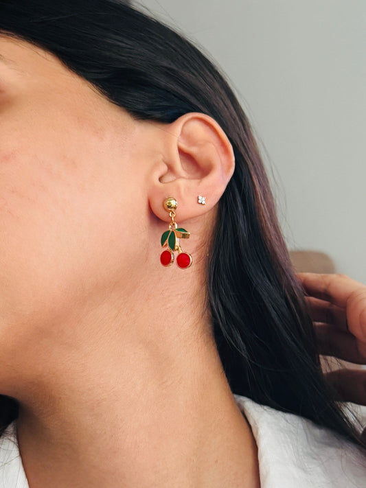 Hanging Cherry Earrings