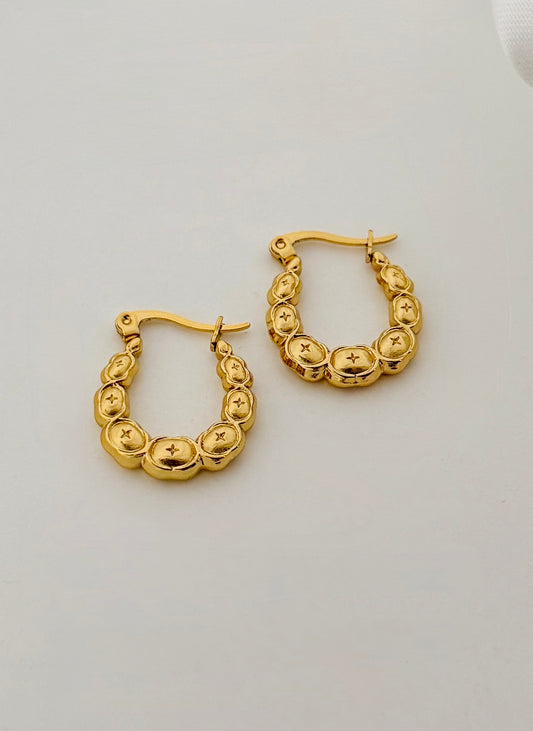 Royal Gold Hoop Earrings