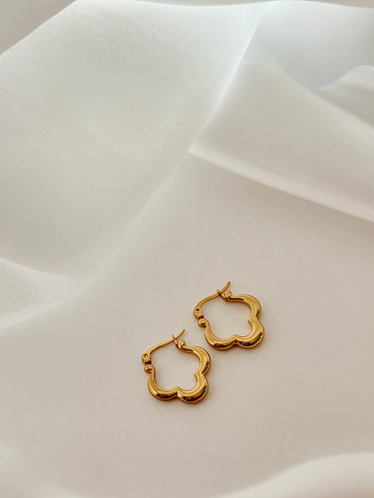 Cloud Gold Hoop Earrings
