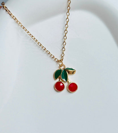 Hanging Cherry Necklace