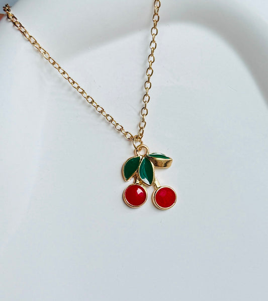 Hanging Cherry Necklace
