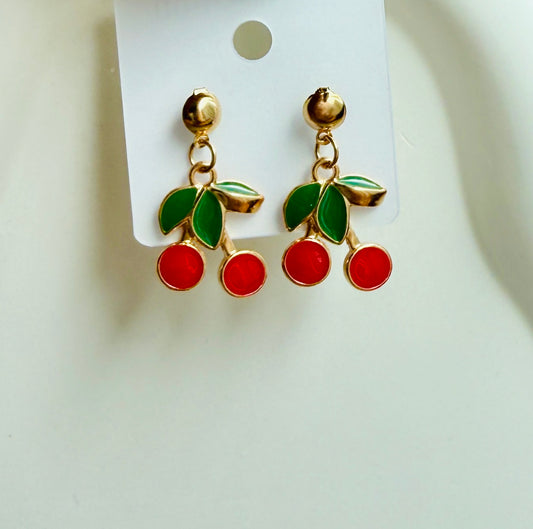 Hanging Cherry Earrings