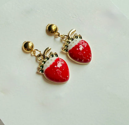 Strawberry Golden Earrings