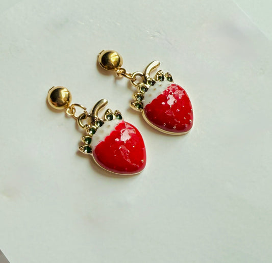 Strawberry Golden Earrings