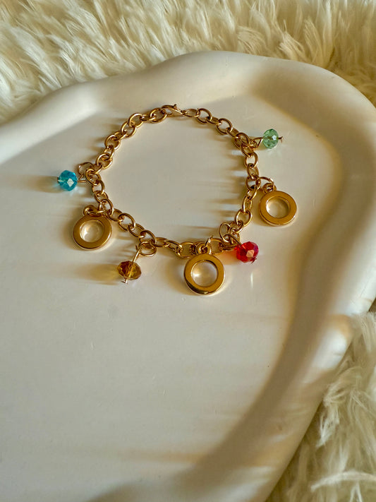 Rings & Beads Charms Bracelet