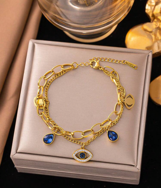 Double Layer Pendant Bracelet