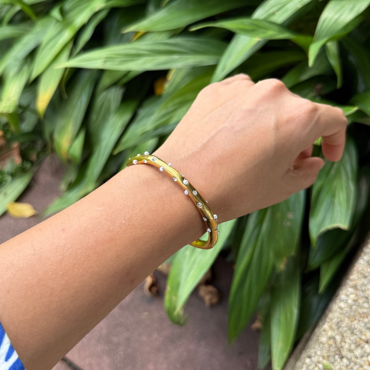 Diamond & Pearl Bracelet